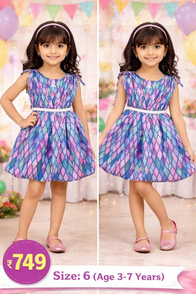 Girl Multicolor Party Frock
