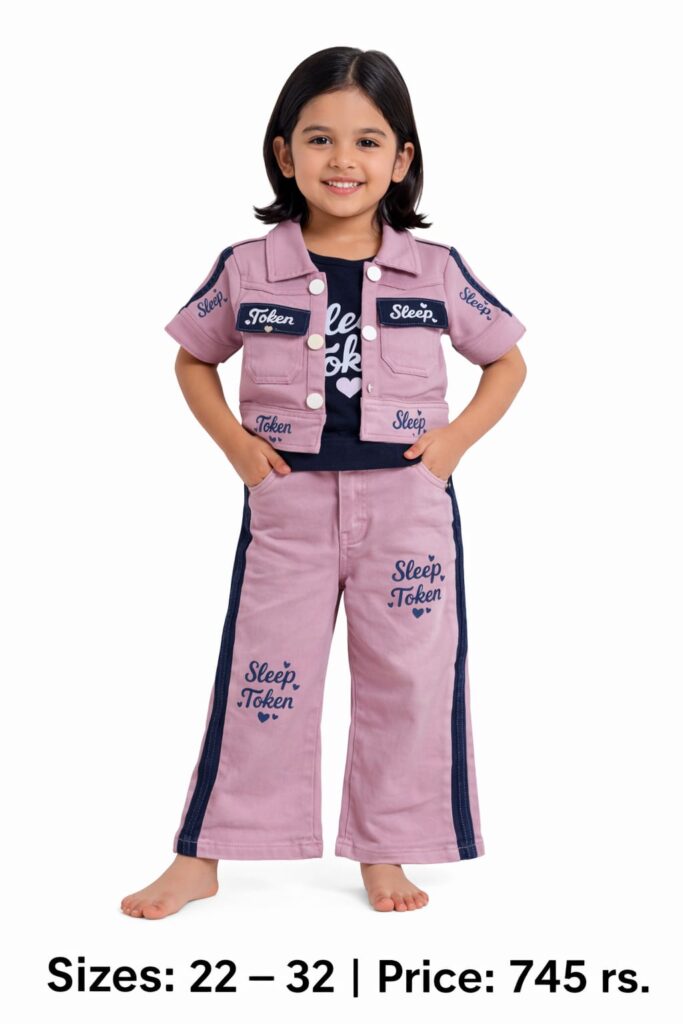 Girls Co-ord Set With A Jacket