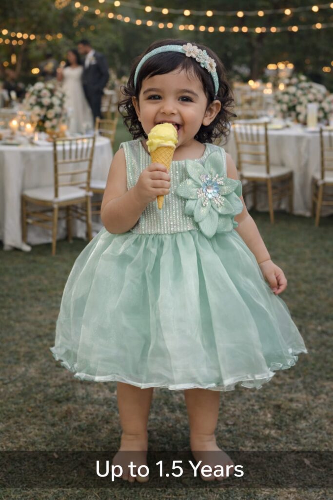Girls Shimmer Organza Party Dress