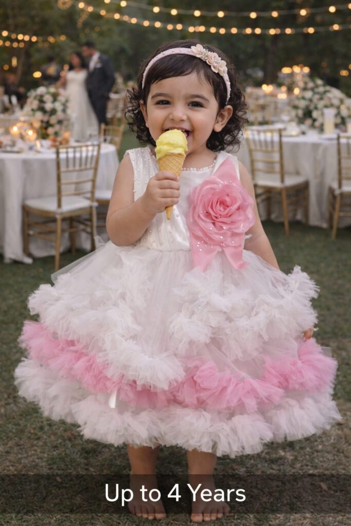 Girls Layered Party Wear Frock